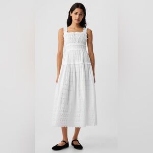 NWT Gap x DOÊN Eyelet Midi Dress in Large